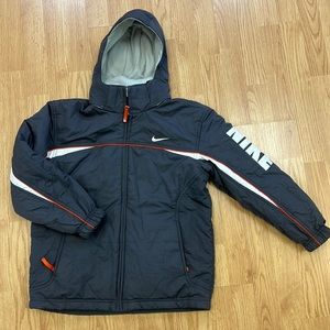 Vintage Nike Reversible Hood Fleece Jacket Kids S M